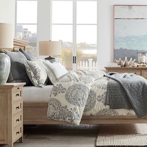 Pottery Barn Bedding Bundle | Lucianna Medallion Percale Duvet & Shams | King